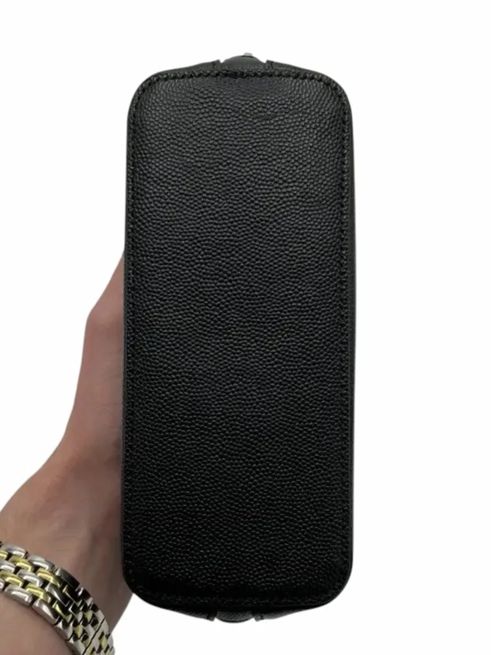 Saint Laurent ‘Exclusive’ Black Pebbled Leather Cosmetic Bag With Dust Bag + Box - Picture 6 of 7